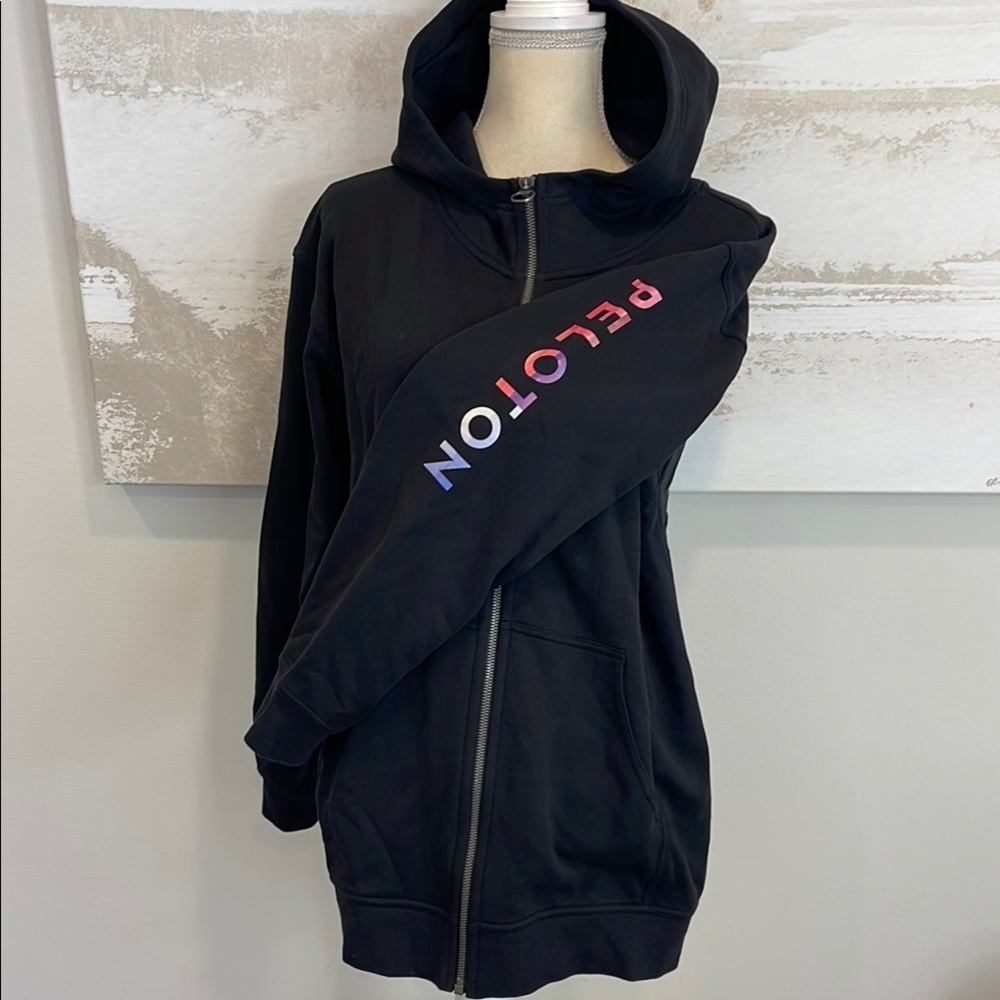 Lululemon Peloton Black Zip-Up Hoodie Size 10